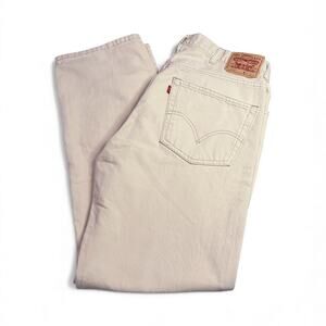 Levi's 505 Regular Fit Men's Jeans Cream Color Sz 38x32 Y2K 2006